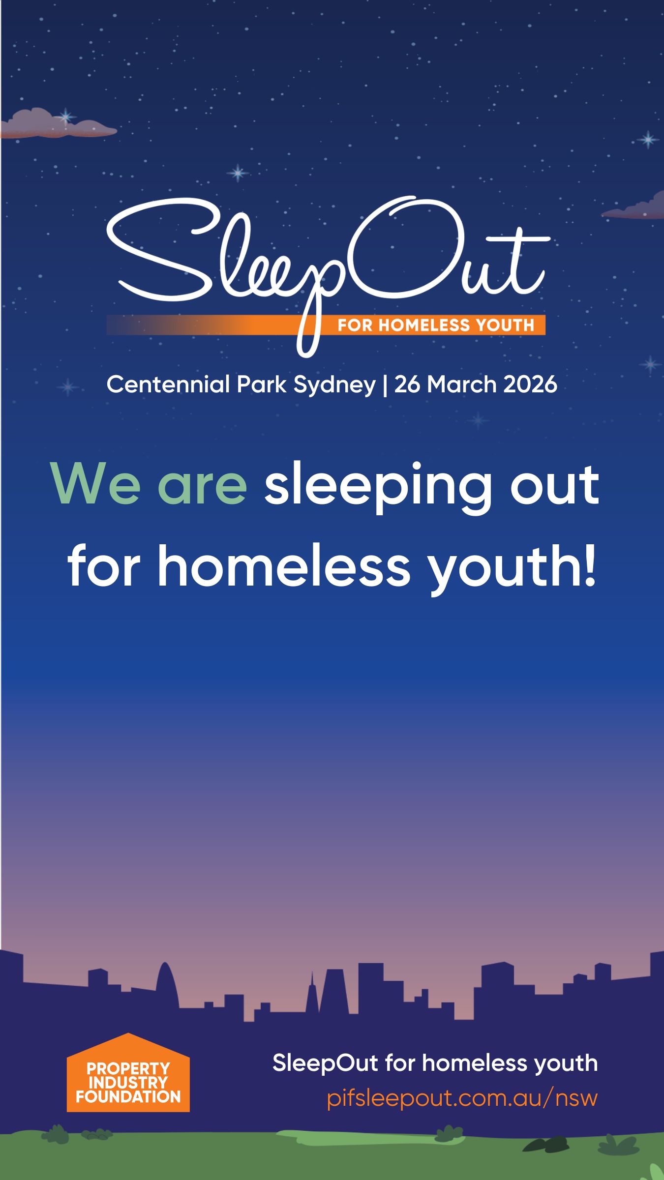 SleepOut - Team story tile 1